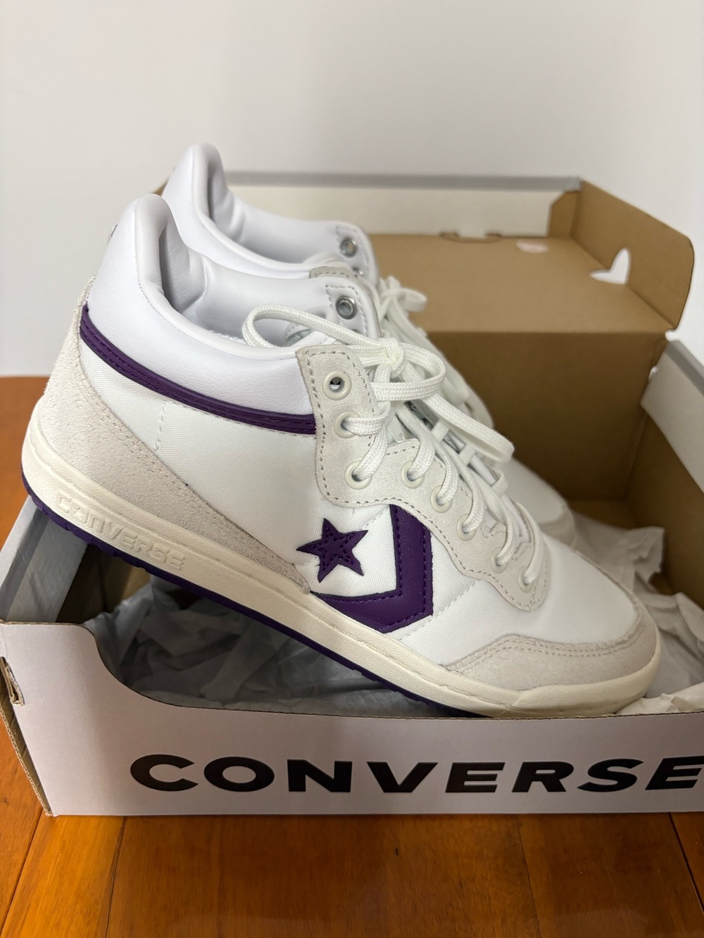 Converse Fastbreak Pro Mid White with Vaporous Gray Accents